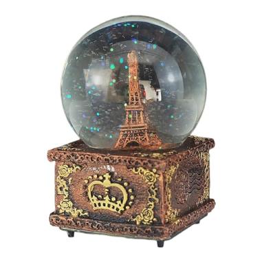 Imagem de Caixa musical Torre Eiffel de Paris Caixa de Música Bola de Cristal, Globos de Neve com Música Luzes Coloridas Colegas Amigos Filha Presentes Únicos Adequado