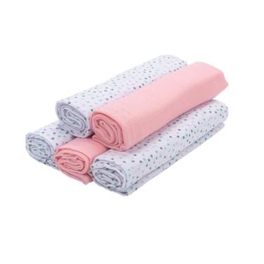 Imagem de FRALDA P/BEBE PRIME BABY JOY ESTAMPADO/LISO 80CMX80CM PCT C/05UN //CONFETES COLORIDOS