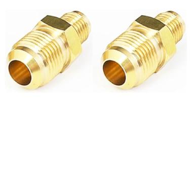 Imagem de Conector de latão macho de 1/10.2 cm para alargador macho de 3/20.3 cm, adaptador de linha de tocha semicombinado de latão para hidráulico, combustível HVAC, ar, encaixe de encanamento de gás natural