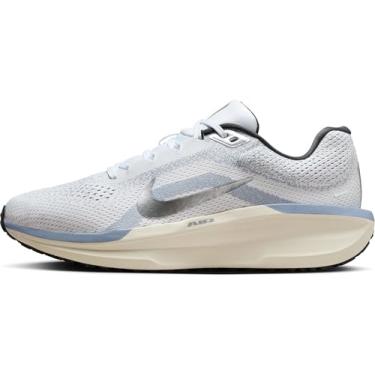 Imagem de Nike Tênis masculino Winflo 11 branco/prata metálico cinza ardósia, Branco/ardósia cinza/antracite/prata metálica, 42