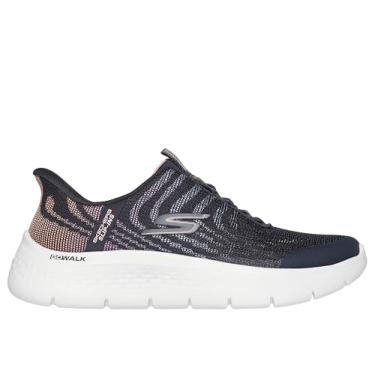 Imagem de Skechers Tênis feminino Go Walk Flex Nova Hands Free Slip-ins, Preto/Multi, 43