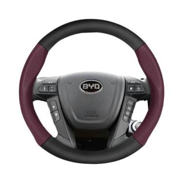 Imagem de Capa De Volante Em Couro Respirável Com Textura De Fibra De Carbono Fo