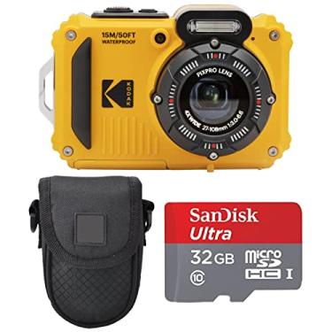 Imagem de Câmera digital resistente à prova d'água Kodak PIXPRO WPZ2 + Capa preta Point & Shoot + Cartão SanDisk Ultra 32GB microSDHC UHS-I com adaptador