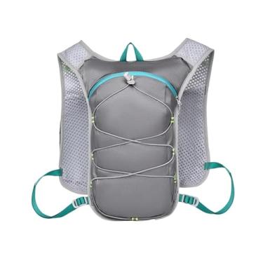 Imagem de Fenteer Mochila com colete de hidratação, mochila com colete de hidratação para homens e mulheres, de corrida e ciclismo para treino, ciclismo caça ao ar, Cinza