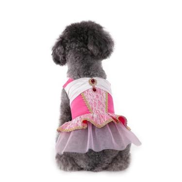Imagem de Fantasia de aniversário de princesa de cachorro rosa vestidos tamanho PP P M G GG pequeno médio cachorro roupa de férias para animais de estimação