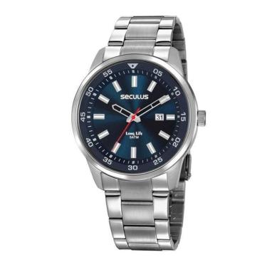 Imagem de Relógio masculino seculus long life prateado 20786gosvna1