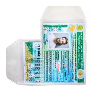 Imagem de Capa Porta Documento RG CNH Envelope Plástico Transparente, 100 Unidades (CNH)