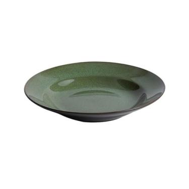 Imagem de Lata de lixo Prato de jantar doméstico de 10 polegadas, cerâmica, luxo, restaurante, hotel, salada comercial, pratos de servir(Green)