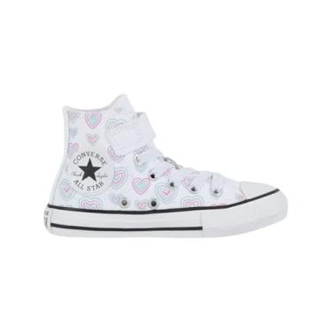 Imagem de Tênis Converse All Star Infantil Hi - Cano Médio, Original, Confortável, Ideal para o dia a dia, Estilo Clássico (Branco/Rosa, BR, Criança de 9 a 12 anos, Numérico, 27)