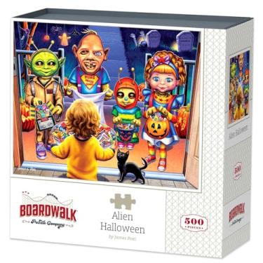 Imagem de Boardwalk Puzzles Alien Halloween - 500 Piece Jigsaw Puzzle for Adults, Made in USA