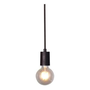 Imagem de Lustre Pendente - 1 Lâmpada - Alumínio - Preto - 110V/220V - Attena