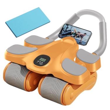 Imagem de abdominal, suporte de cotovelo com rebote automático com temporizador, máquina de de quatro rodas abdominais | para exercícios de fortalecimento muscular do núcleo, homens, mulheres, casa