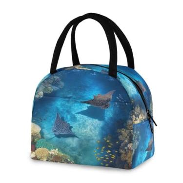 Imagem de Blueangle Lancheira isolada à prova de vazamento – Bolsa de almoço reutilizável com design de arraia marítima, recipiente compacto para alimentos para escritório, viagens e atividades ao ar livre (40)