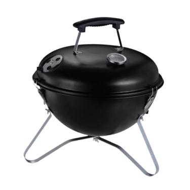 Imagem de WeiLaiKeQi Churrasqueira a carvão com termômetro multifuncional 14 polegadas chaleira grelha de cozinha ao ar livre ventilação ajustável para jardim acampamento