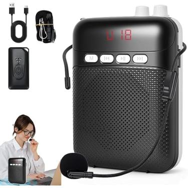 Imagem de Amplificador de Voz Portátil com Megafone e Microfone, Sistema de Som para Apresentações