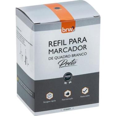 Imagem de Tinta Refil Preta para Marcador de Quadro Branco 5,5ML Caixa com 12 Un