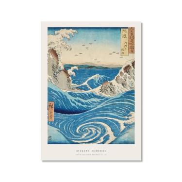 Imagem de Pôster Hasui Kawase Ohara Koson Impressões Katsushika Hokusai Pintura em Tela Onda Japonesa Arte de Parede Hiroshige Imagens para Decoração de Casa (SKU6,12 x 40,6 cm = (30 x 40 cm), sem moldura)