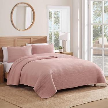 Imagem de Caribbean Joe Conjunto de colcha king size, macio, leve e relaxado, blush