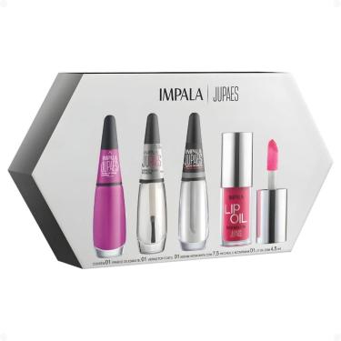 Imagem de Kit Impala Ju Paes Virando O Jogo Cartas Na Manga: Esmalte, Verniz Gloss, Sérum e Lip Oil