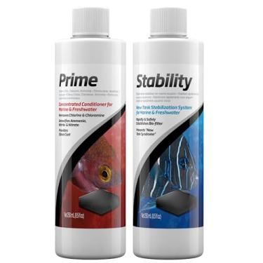 Imagem de Trinity Treats PRlME 250 ml, STABlllty 250 ml para aquários frescos e marinhos, incluindo um pano de limpeza de microfibra (estabilizador de aquário Stablty, condicionador de água PRlME)