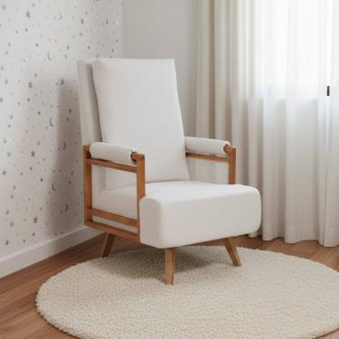 Imagem de Poltrona de Amamentação Fixa com 4 Pés Mila Off White