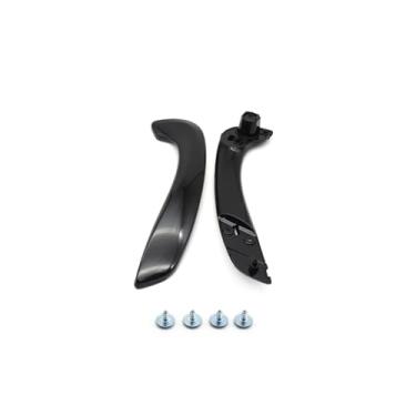 Imagem de Kit de maçaneta da porta dianteira esquerda direita do interior do carro preto carbono compatível com Renault Megane 3 MK3 Fluence 2008 2009 2010 2011-2016 809540001R 809600007R(Piano Left Kit)
