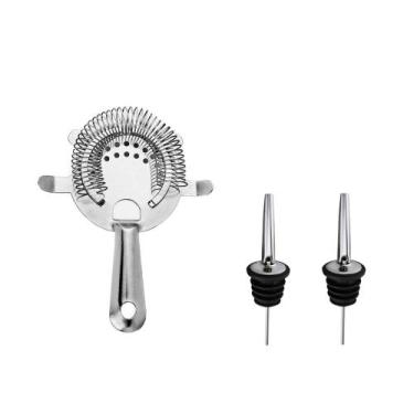 Imagem de Coador Strainer Inox 4 Apoios Bico Dosador Bartender Drinks - WECK