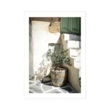 Imagem de Arte De Parede Sem Moldura Com Estampa De Porta Boêmia Verde, Tema De 