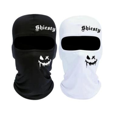 Imagem de Máscara Balaclava Unissex Com Estampa De Rosto Sorridente, Protetor De