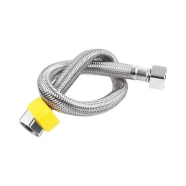 Imagem de Mangueira De Água Flexível Trançada Em Aço Inoxidável 30-50cm 1/2 Pole