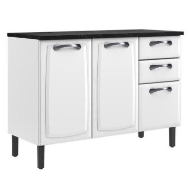 Imagem de Balcão De Cozinha Aço Itatiaia Com Tampo New Premium Branco