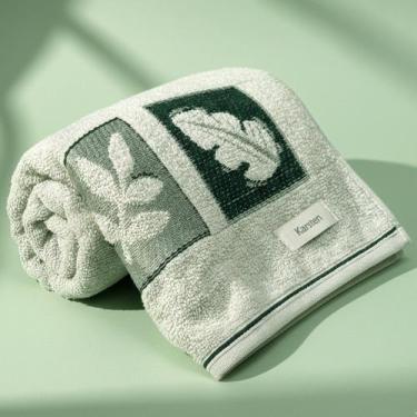 Imagem de Toalha de Rosto Karsten Quebec 100% Algodão - Barra em Jacquard Grossa