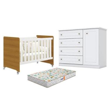 Imagem de Berço Americano Evolution 4 em 1 Branco Acetinado Savana Reller e Cômo