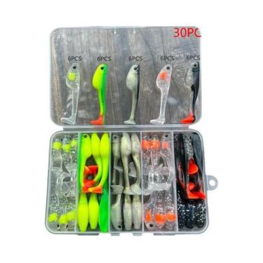 Imagem de Conjunto De 30 Iscas Artificiais Para Pesca De Lúcio: Drop Shot, Swimb