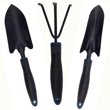 Imagem de Kit Jardim com Pazinha larga/estreita e um Ancinho de 3 Dentes - TORKZ