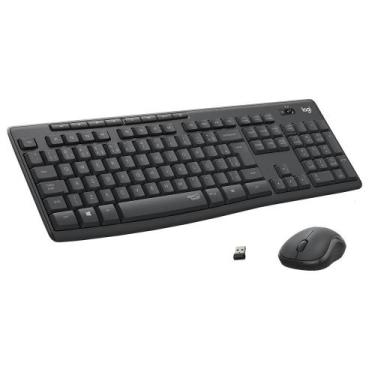 Imagem de Kit Teclado e Mouse Sem Fio Logitech MK295 Preto
