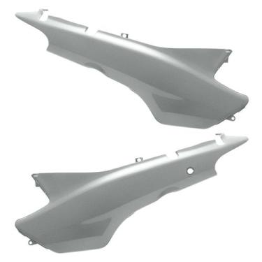 Imagem de Tampa Lateral Moto Honda Biz 100 1998 À 2005 Cromo Forte, PRATA FORCE 
