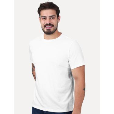 Imagem de Camiseta Ellus Masculina Pima Cotton Mirror Classic Branca-Masculino