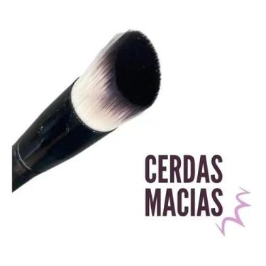 Imagem de Pincel Profissional Kabuki Chanfrado Bonliy Lee - Preto
