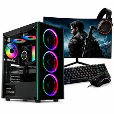 Imagem de PC Gamer Completo Ryzen 5 5500, RTX 3060, 16gb Ddr4, SSD 480GB, 600w 80 Plus, PC5510-E
