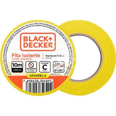 Imagem de Fita Isolante B_D 18X10 Amarela - Kit C/10 Unidades - BLACK & DECKER