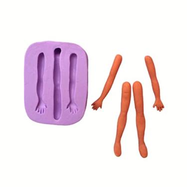 Imagem de Confeitaria dos moldes, F669 MOLDE DE SILICONE BRAÇOS E PERNAS CONFEITARIA ARTESANATO