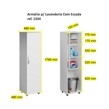 Imagem de Armário De Lavanderia 1334 Ilan Branco