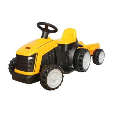 Imagem de Mini Veiculo Trator Caçamba Bangtoys 6 Volts Amarelo