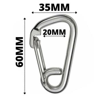 Imagem de Mosquetão Inox De Pressão S-2430 6Mm