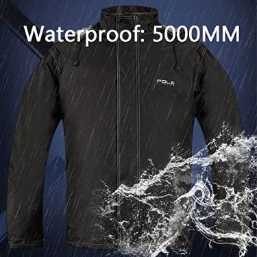 Imagem de Tingpai Capa de chuva impermeável ciclismo jaqueta e calças unissex caminhada capa de chuva calças capa de chuva pa moto pesca