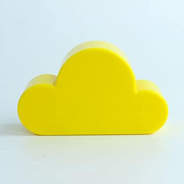 Imagem de Chaveiro magnético decorativo criativo e colorido em forma de nuvem, perfeito para porta, suporte de parede decorativo de entrada para chave (Amarelo)