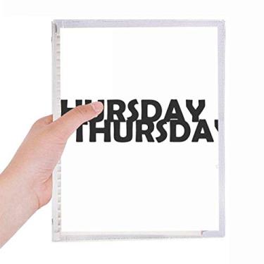 Imagem de Caderno de personagens elegantes de quinta-feira com folhas soltas e diário recarregável