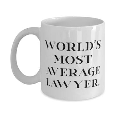 Imagem de World's Most Average Lawyer. Caneca de advogado 325 ml, melhor advogado, copo para amigos