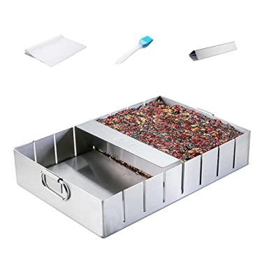 Imagem de Retângulo da forma do bolo - Assadeira quadrada para bolo,Forma retangular para cheesecake, tiramisu, assadeira antiaderente, molà vazamentos Canian
